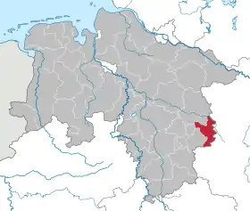 Localisation de Arrondissement de Helmstedt