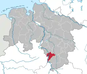 Localisation de Arrondissement de Holzminden