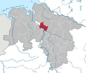 Localisation de Arrondissement de Verden