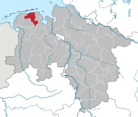 Localisation de Arrondissement de Wittmund