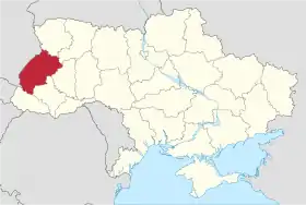 Localisation de Oblast de Lviv