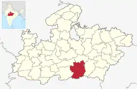 Localisation de District de Chhindwara