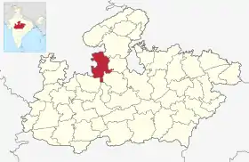 Localisation de District de Gunaगुना  जिला