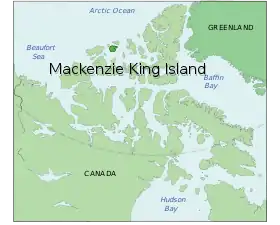 Localisation de l'île Mackenzie King