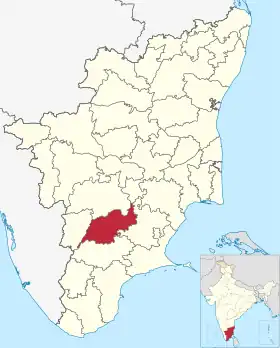 Localisation de District de Madurai