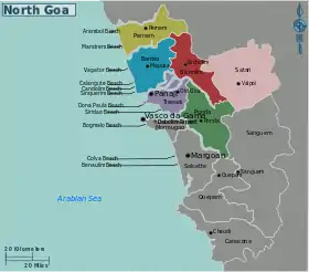 Localisation de District de Goa Nord