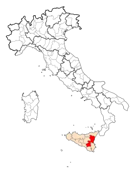 Localisation de Ville métropolitaine de Catane