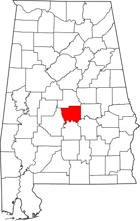 Localisation de Comté d'Autauga(Autauga County)