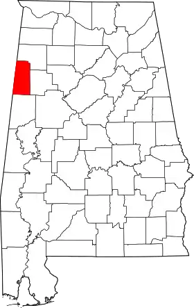 Localisation de Comté de Lamar(Lamar County)