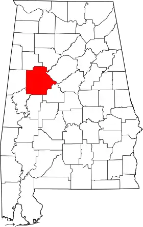 Localisation de Comté de Tuscaloosa(Tuscaloosa County)