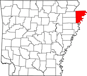 Localisation de Comté de Mississippi(Mississippi County)