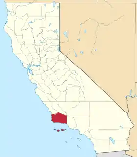 Localisation de Comté de Santa Barbara(en) Santa Barbara County