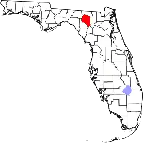 Localisation de Comté de Suwannee(Suwannee County)