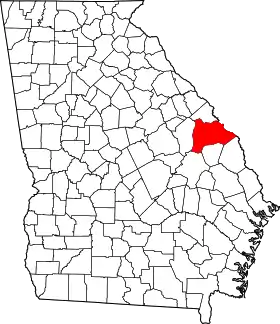 Localisation de Comté de Burke(Burke County)