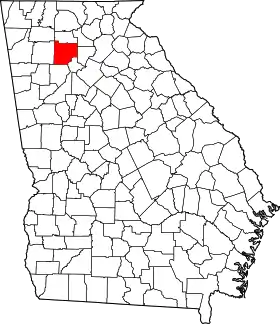 Localisation de Comté de Cherokee(Cherokee County)