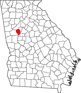 Localisation de Comté de Fayette(Fayette County)