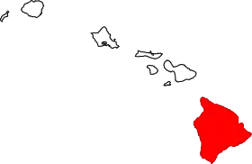 Localisation de Comté d'Hawaï(Hawaii County)