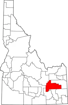 Localisation de Comté de Bingham(Bingham County)