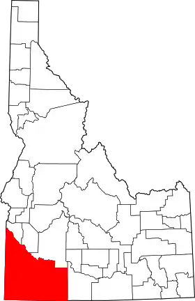 Localisation de Comté d’Owyhee(Owyhee County)