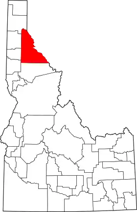 Localisation de Comté de Shoshone(Shoshone County)