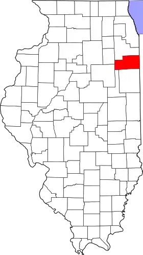 Localisation de Comté de Kankakee(Kankakee County)