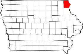 Localisation de Comté d’Allamakee(Allamakee County)