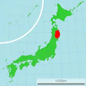 Localisation de Préfecture d'Iwate