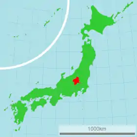 Localisation de Préfecture de Gunma