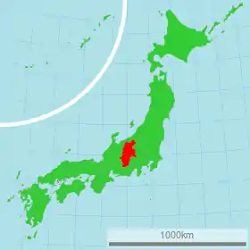 Localisation de Préfecture de Nagano