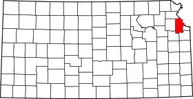 Localisation de Comté de Leavenworth(Leavenworth County)