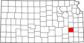 Localisation de Comté de Woodson(Woodson County)