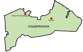 Localisation de District de Kinabatangan