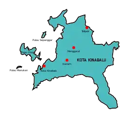 Localisation de District de Kota Kinabalu