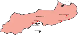 Localisation de District de Lahad Datu