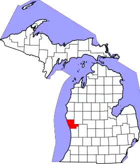 Localisation de Comté de Muskegon(Muskegon County)