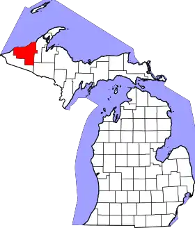 Localisation de Comté d'Ontonagon(Ontonagon County)