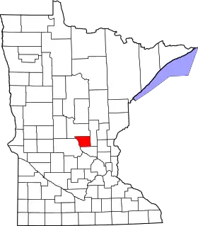Localisation de Comté de Benton, Minnesota