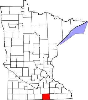 Localisation de Comté de Freeborn(Freeborn County)