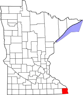 Localisation de Comté de Houston(Houston County)