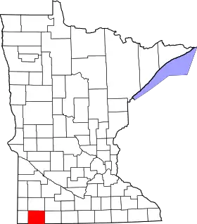 Localisation de Comté de Nobles(Nobles County)