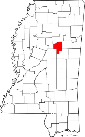 Localisation de Comté de Choctaw(Choctaw County)