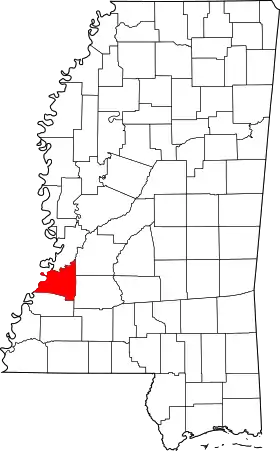 Localisation de Comté de Claiborne(Claiborne County)