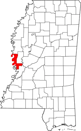 Localisation de Comté d'Issaquena(Issaquena County)