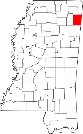 Localisation de Comté d'Itawamba(Itawamba County)