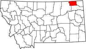 Localisation de Comté de Daniels(Daniels County)