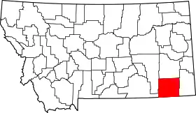 Localisation de Comté de Powder River(Powder River County)