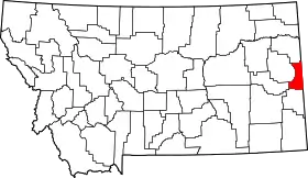 Localisation de Comté de Wibaux(Wibaux County)