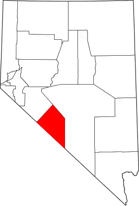 Localisation de Comté d'Esmeralda(Esmeralda County)