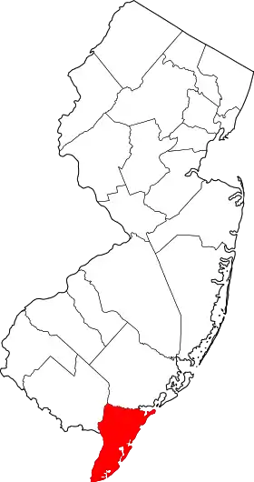 Localisation de Comté de Cape May(Cape May County)