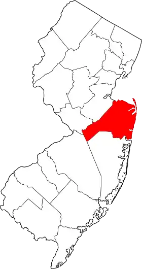 Localisation de Comté de Monmouth(Monmouth County)
